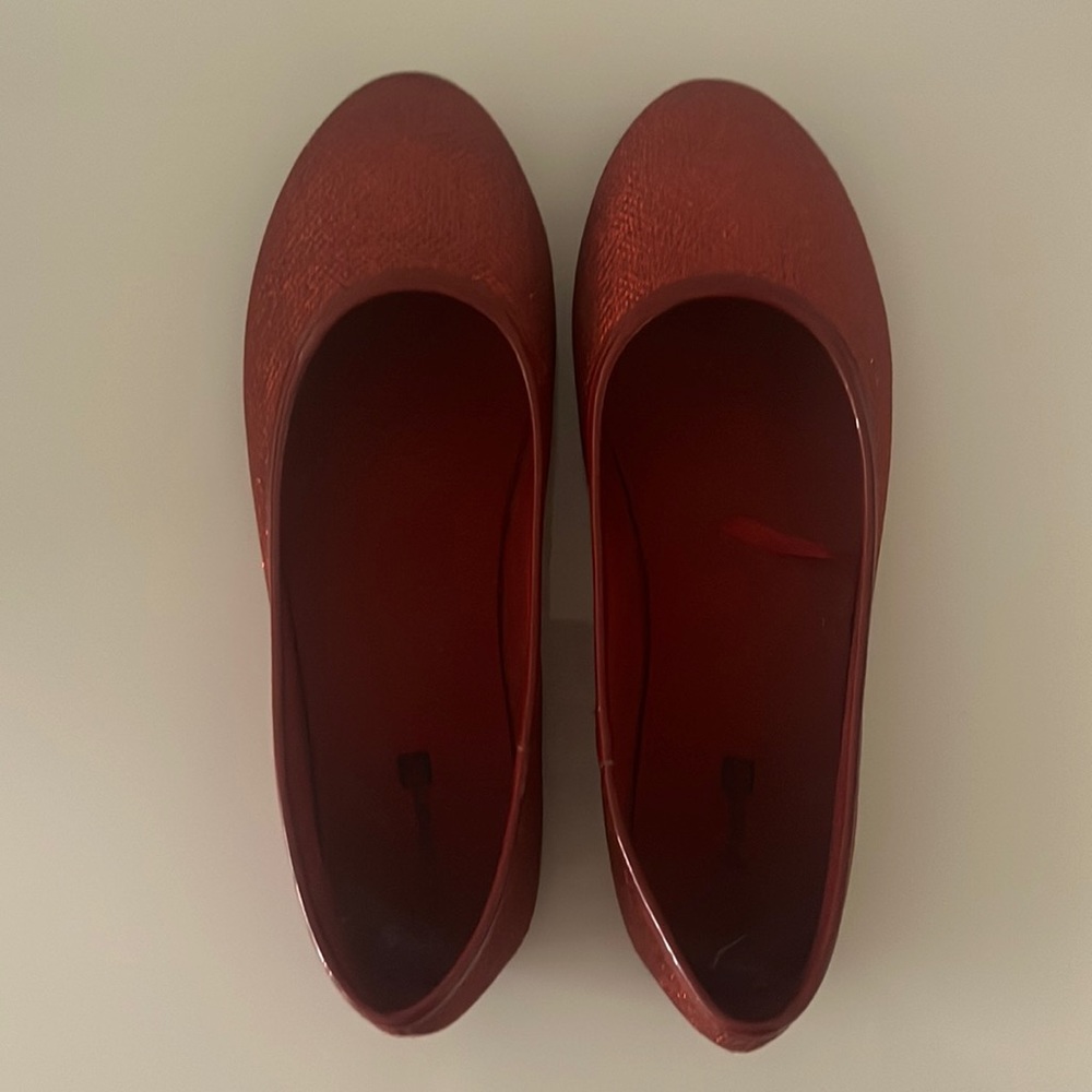 red kids sparkly flats❤️✨